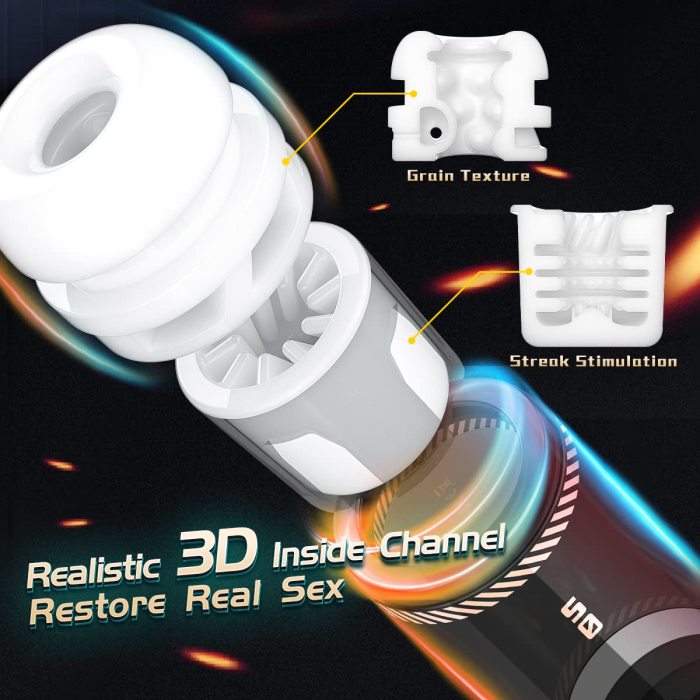 8 Thrusting & Rotating and 5 Vibrations Automatic Electric Male Masturbator Stroker