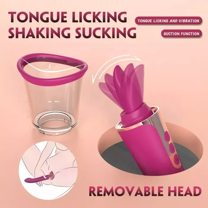3 IN 1 Clitoral Sucking G Spot Vibrator with Clit Licking Tongue