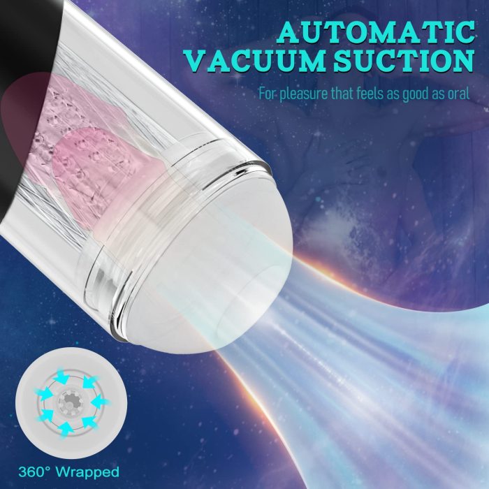 A1 - Realistic Textured Pocket Pussy Vagina Oral Male Stroker with 5 Suction & 10 Vibration Modes