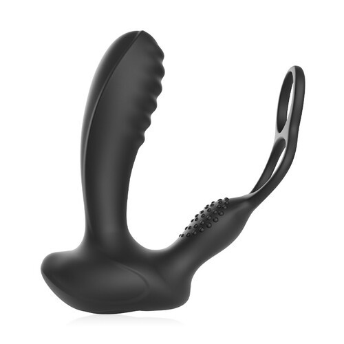 Intelligent Heating 10 Vibrating Prostate Massager With Dual Cock Ring