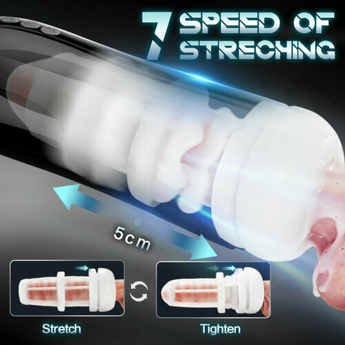 Automatic 7 Powerful Thrusting&Vibrating Male Masturbator Cup