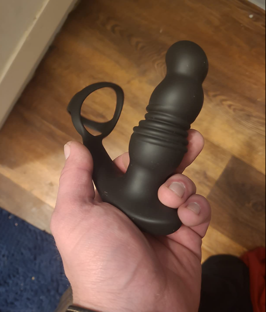 2 in 1 3 Thrusting 7 Vibrations Anal Massager with Cock Ring photo review