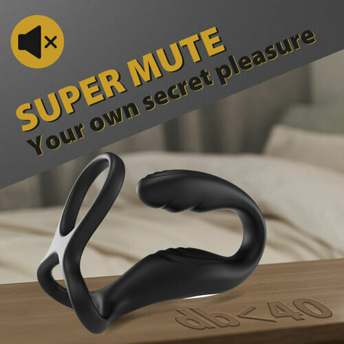 ARLAN Wearable Prostate Massager 10 Quiet Vibrations Dual Cock Ring