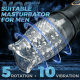 TORNADO Male Masturbator 5-Frequency Rotation 10 Speeds Vibration Oral Sex Cup