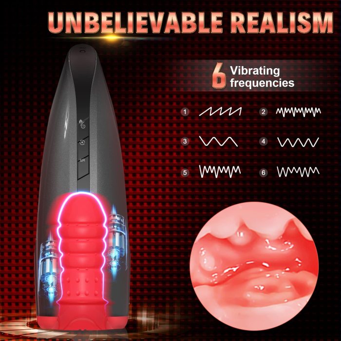 107℉ Heating-Rotating-Vibrating Electric Oral-Like Automatic Male Masturbator