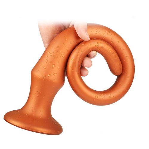 Super Long Anal Plug Dildo Flexible Liquid Silicone Butt Plug for Men and Women