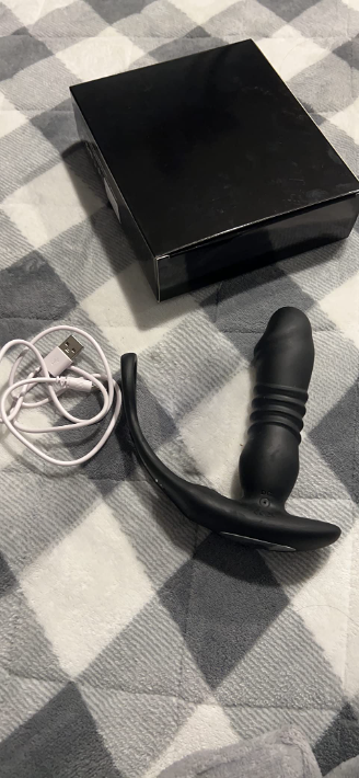 Fleshline™ David - 12 Vibrating & 3 Thrusting Silent Remote Control Prostate Massager With 2 Cock Rings photo review