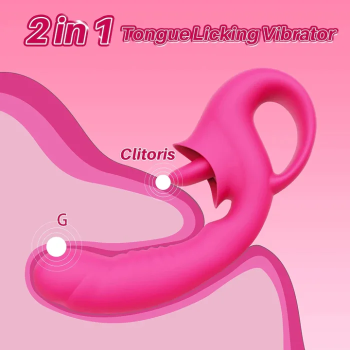 Hellofuntoys™ G-spot vibrator offers 10 licking and vibration patterns for women