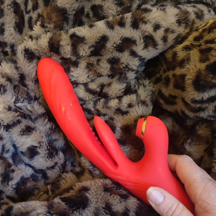 3 Thrusting Vibrating & 10 Pulsating & 7 Sucking 10.4inch Vibrators with Heating Adult Toy, Triple Action Sex Toy G-Spot & Clitoris Stimulator photo review