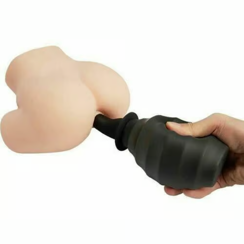Hellofuntoys™ Curved Tip Ribbed Bulb Anal Douches Anal Sex Cleaner