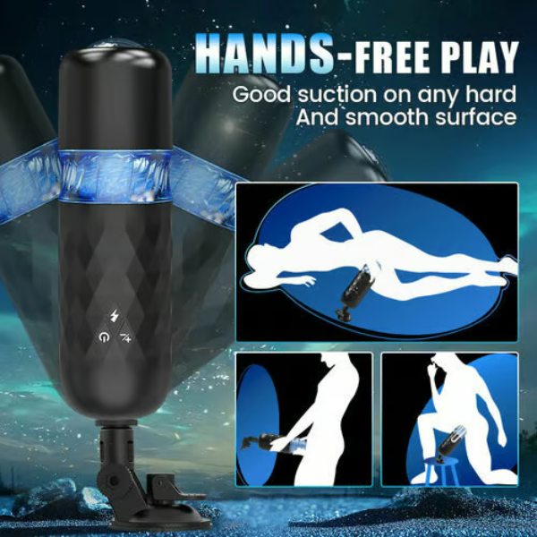 Hellofuntoys Hand-Free 7 Expansion Rotating Voice Function Masturbator Cup