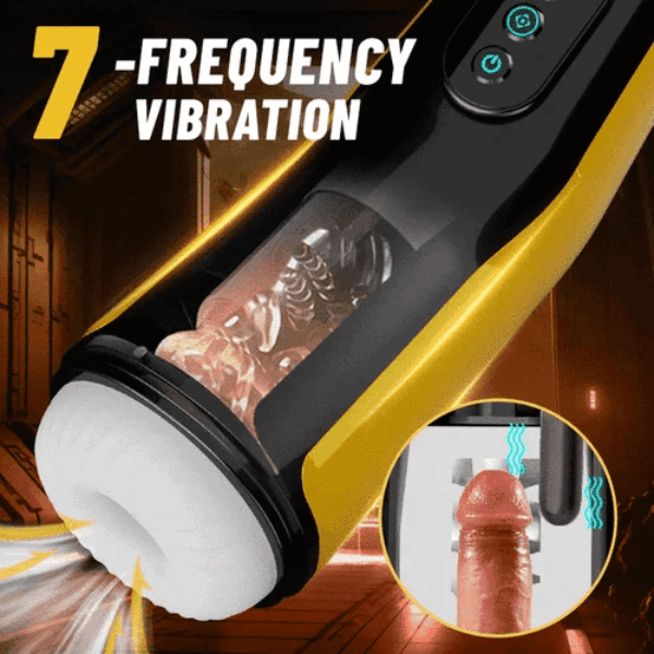 Hellofuntoys™ 7 Sucking 7 Vibrating Heating Male Masturbator