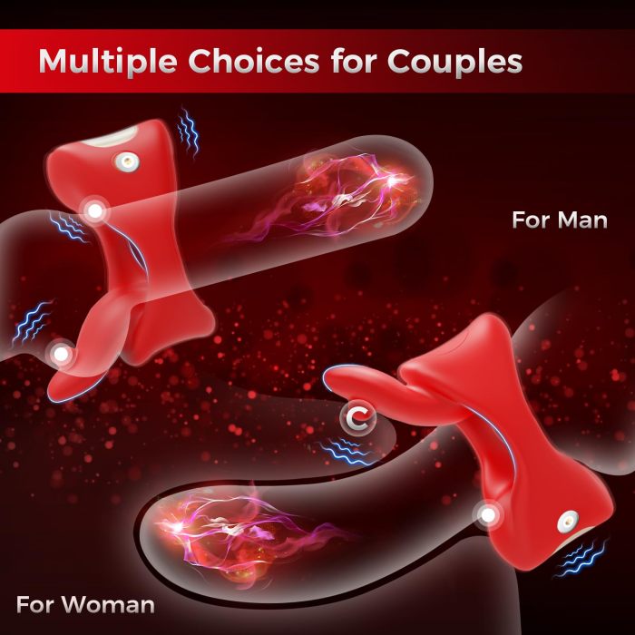 Penis Ring Tongue Design with 9 Vibration Modes Male Couples Sex Toys Clitoral Vibrator