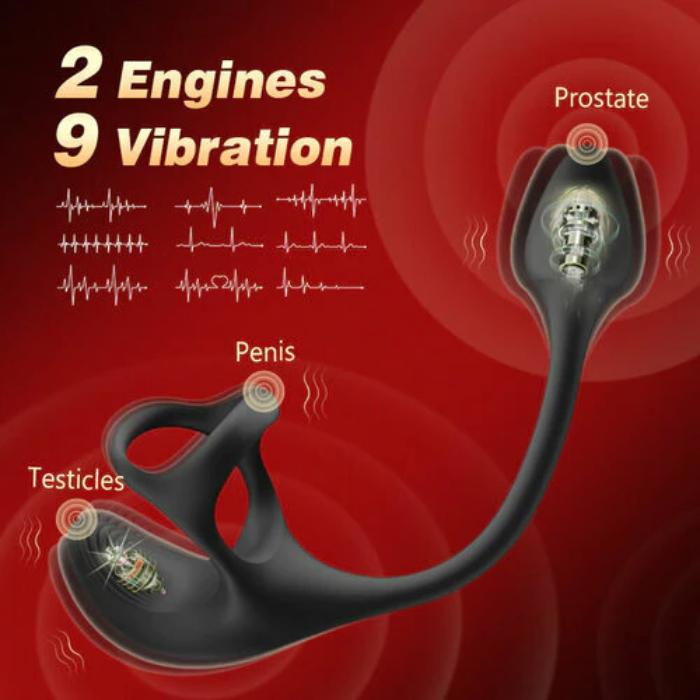 Zenith - Spherical Vibrating Anal Plug with Penis Rings