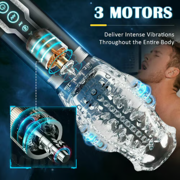 Amber-Double Egg Vibrators 5 Thrusting Rotation 7 Vibrating Oral Sex Handheld Masturbator