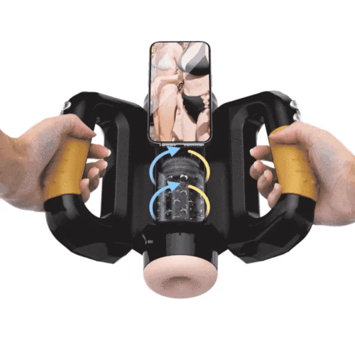 Hellofuntoys™ Rotating Thrusting Double Side Handle Male Stroker XSPACECUP