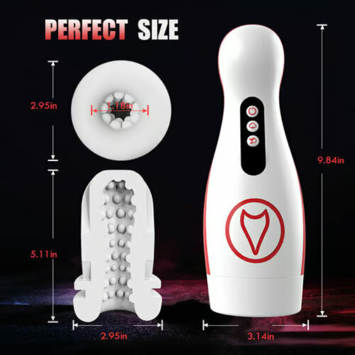 Kama 7 Adjustable Sucking Vibrating Deepthroat Blowjob Masturbation Cup