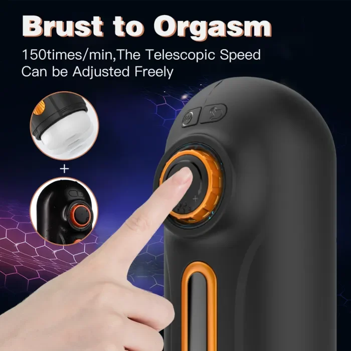 Hellofuntoys™ 10 Thrusting 10 Vibrating 3 Sucking Heating Male Masturbator