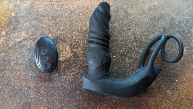 Fleshline™ Alexander - Bluetooth App Control 9 Vibrating Thrusting 3-in-1 Prostate Massager With 2 Cock Rings photo review