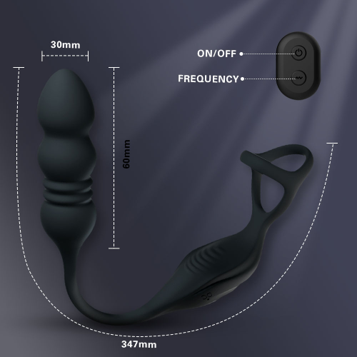 2024 New Dual-motor Powerful 9 Thrusting 9 Vibrating Anal Sex Toys