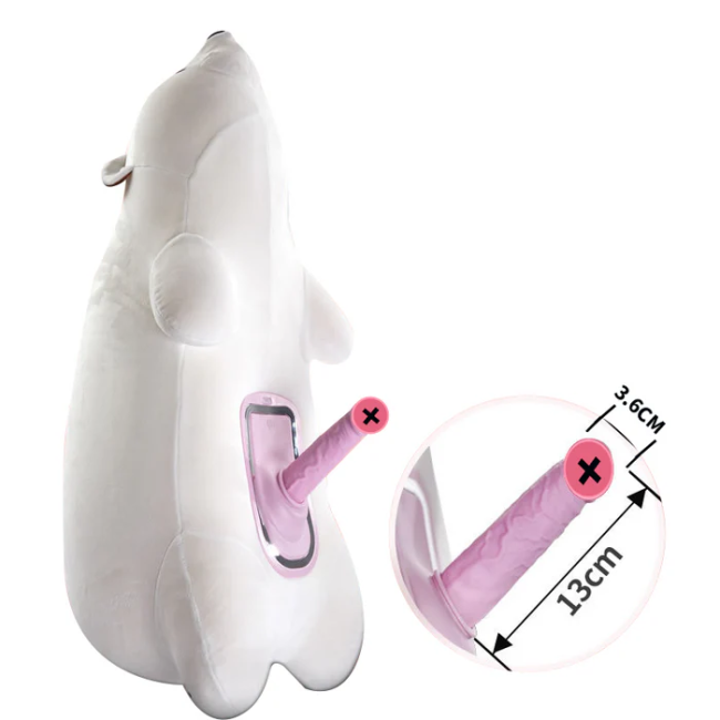 Hellofuntoys™ Discreet Polar Bear Pillow Remote Control Sex Machine