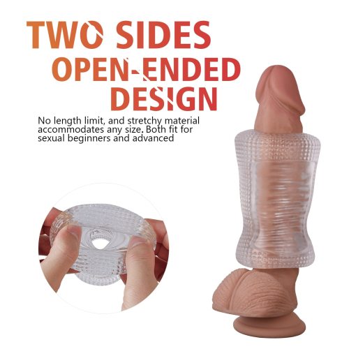 Portable with Vagina Textured Blowjob Penis TPE Masturbation Sleeve