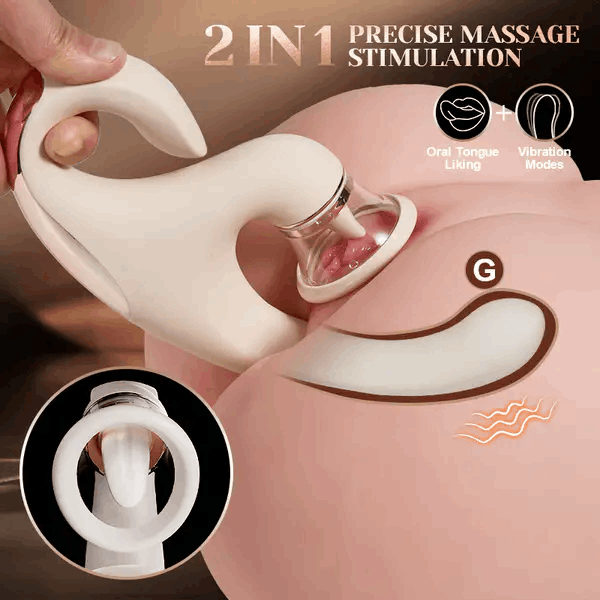 Hellofuntoys™ Clitoral Arousal Tongue Licking Suction Vibration Triple Stimulation Vibrators