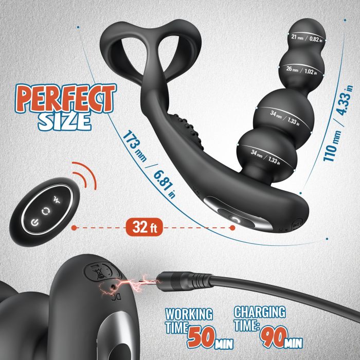 Hellofuntoys™ High Speed Rotation & Vibration Prostate Massager