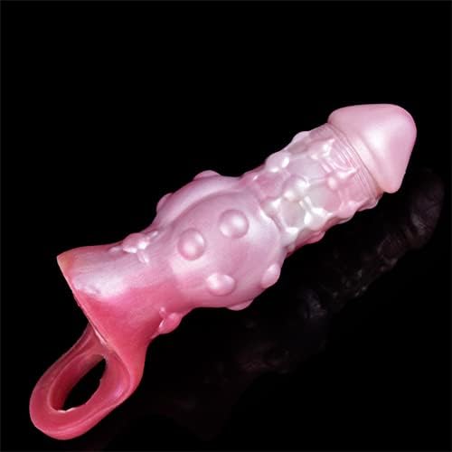 Hellofuntoys™ 7.16 Monster Penis Extender Sleeve – Soft Silicone Enlargement Sleeve with Cock Ring for Men