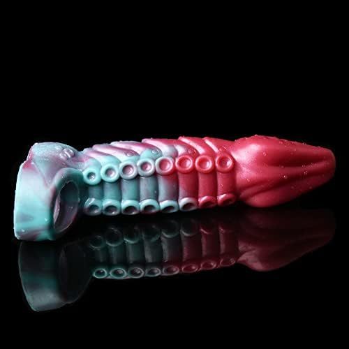 Hellofuntoys™ 8.27  Octopus Penis Extender Sleeve – Realistic Silicone Enlargement Sleeve with Penis Ring for Men