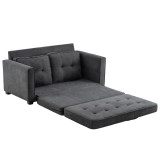 Disassembly and Assembly of Back Pull Point Double Sofa Bed Grey Sofa Bed Simple Nordic Style 148 * 74 * 81cm Solid Wood Soft Bag