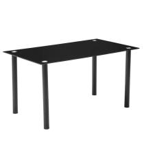 DA154 Simple Round Tube Table Leg Table Black (120*70*75CM )