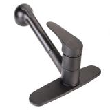 All Copper Kitchen Pull Black Faucet