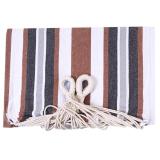 Professional Black & Silver Flowers Hammock Stand with Polyester Coffee Stripe Hammock