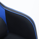 Gaming Computer Chair Mid-Back Adjustable Swivel with Massage Lumbar Pillow, Blue&Black