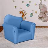 Children Single Sofa Bent Back Blue / Pink