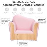 Children Single Sofa Bent Back Blue / Pink