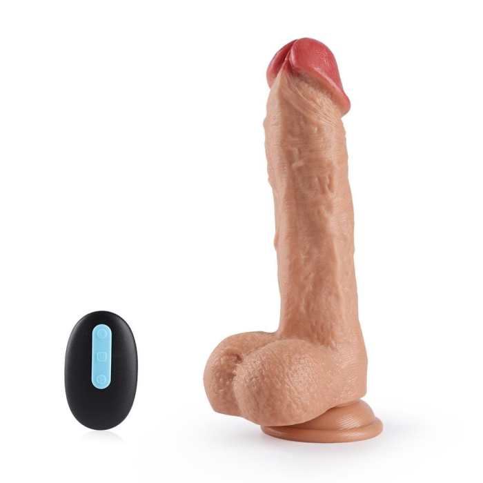 Remote Control 20-Frequency Rotating Vibrating 9.4 Inch Realistic Dildo