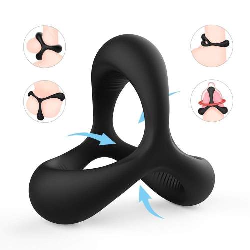 Silicone Penis Ring for Erection Enhancing Sex Toy