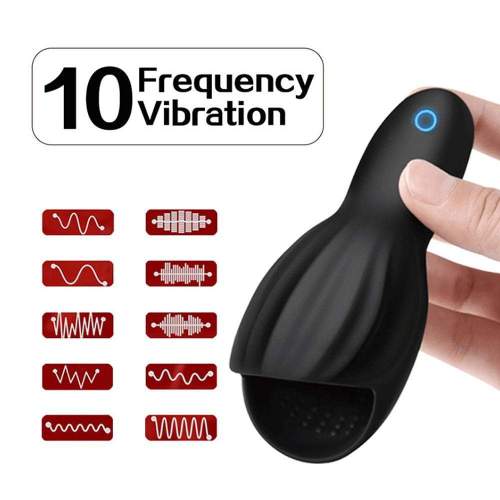 QMYSKY 10 Frequency Vibrating Penis Massage Glans Exerciser