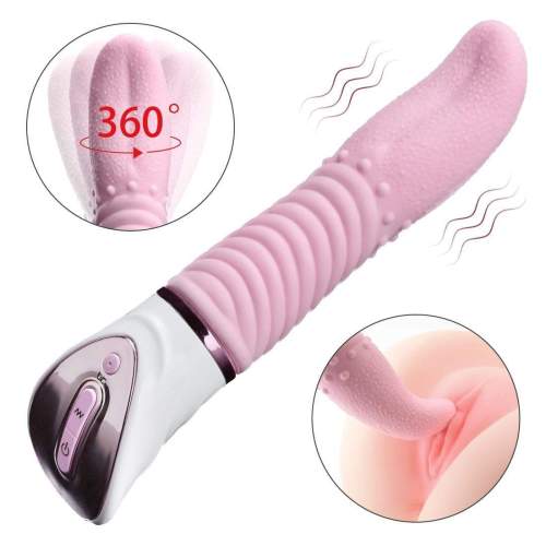 Soft Clitoral Massager Tongue Vibrator Pink