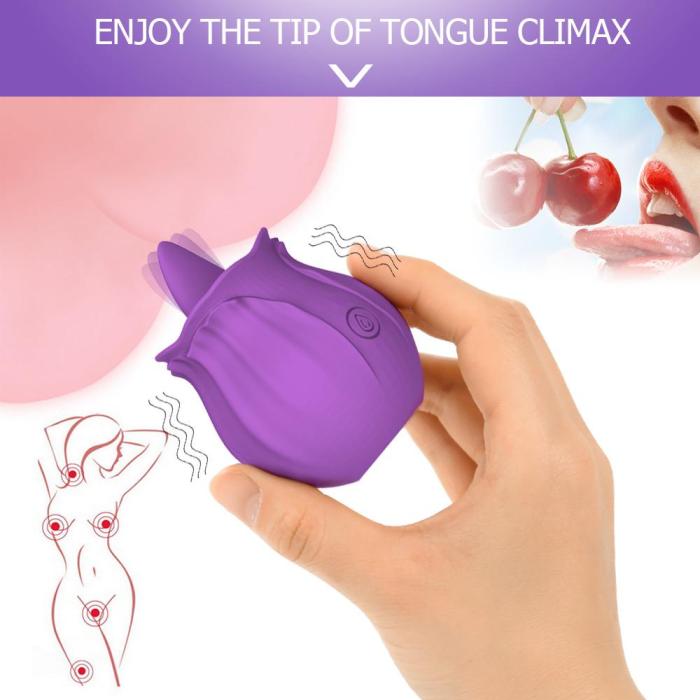 Sohimi TULIP Mini Tongue Vibrator Rose Vibe Toy