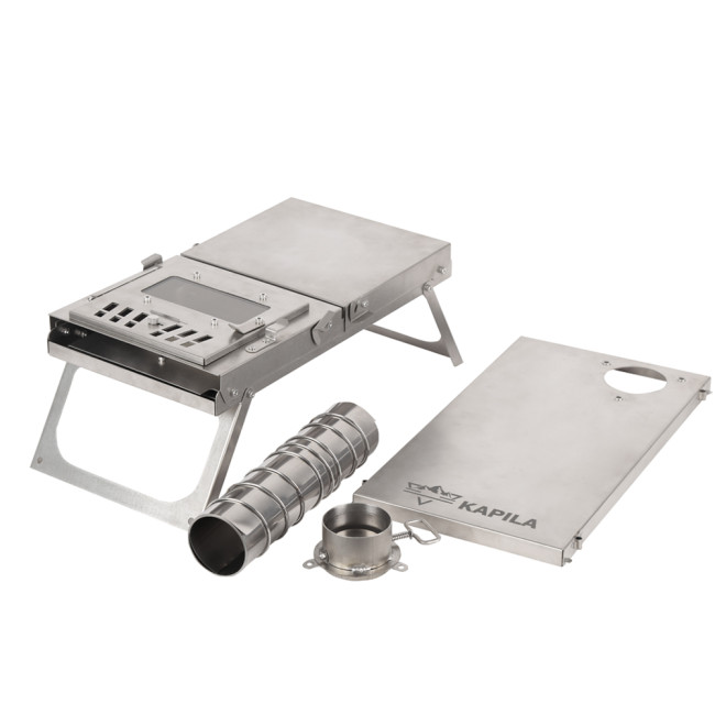 K-3 | Warmfire Camping Titanium Stove for Tent Portable with Two Side Glass