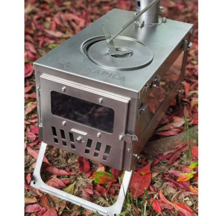 KAPILA brand grandly launched the upgraded version K5 brand new pure titanium tent stove