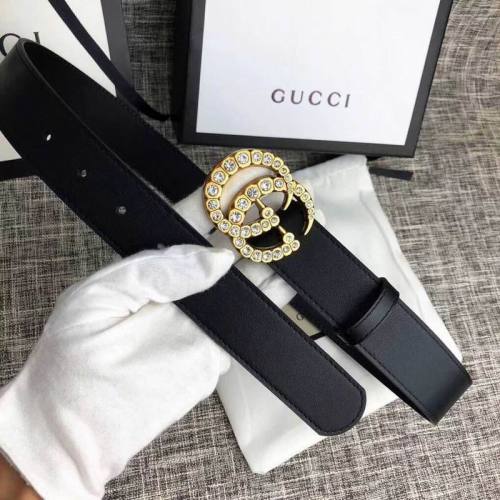 Super Perfect Quality G women Belts(100% Genuine Leather,steel Buckle)-453