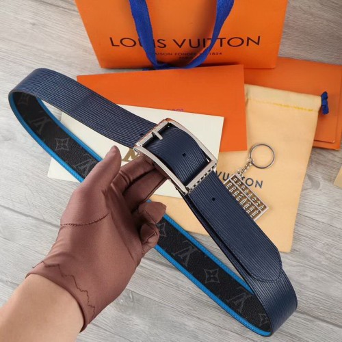 Super Perfect Quality LV Belts(100% Genuine Leather Steel Buckle)-1624
