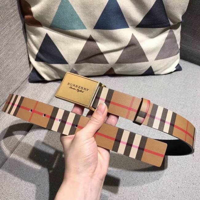 Super Perfect Quality Burberry Belts(100% Genuine Leather,steel buckle)-062