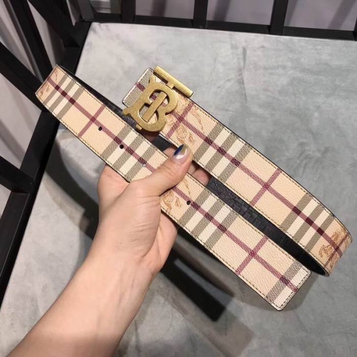 Super Perfect Quality Burberry Belts(100% Genuine Leather,steel buckle)-034
