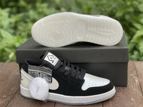 Authentic Air Jordan 1 Low Black White GS