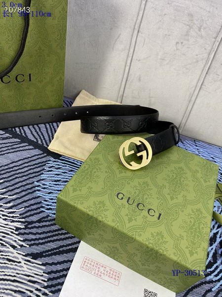 Super Perfect Quality G Belts(100% Genuine Leather,steel Buckle)-4303